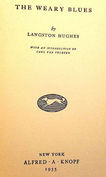 THE WEARY BLUES - LANGSTON HUGHES - Signed First Edition, 1935